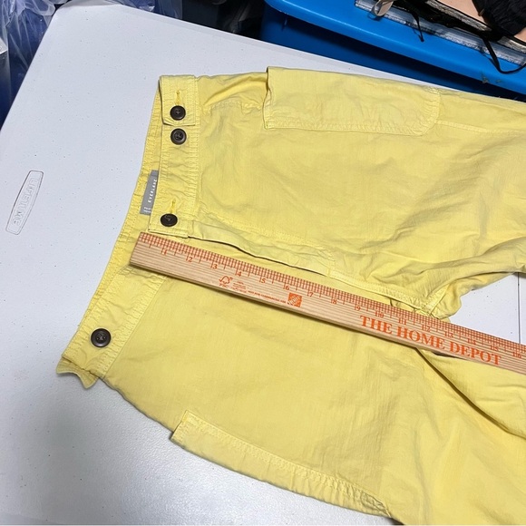 Everlane Butter Yellow The Fatigue Barrel Pant Linen Cotton Preppy Coastal 6 G2 - Picture 8 of 9
